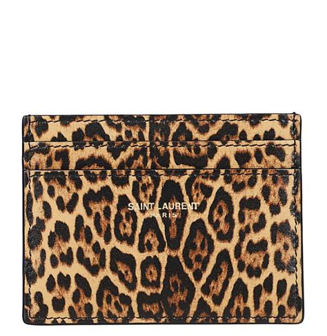 leopard print ysl card holder|ysl card holder.